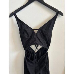 ASOS Black Wide Leg Cutout Jumpsuit  6
